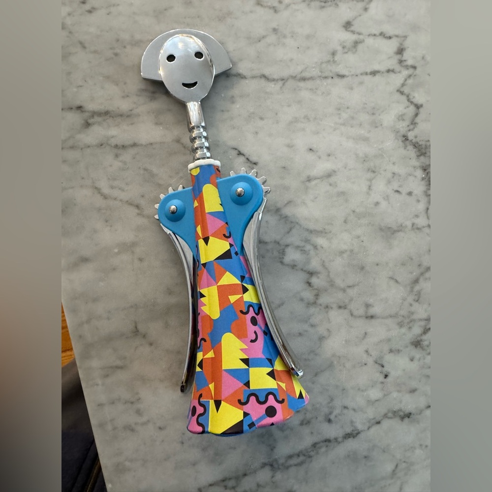 Alessi Colorful Corkscrew with Geometric Design